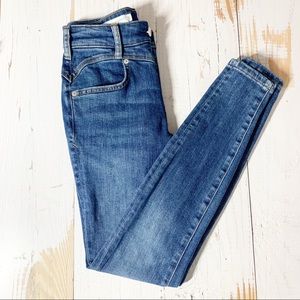 Pilcro and the Letterpress Blue Skinny Jeans